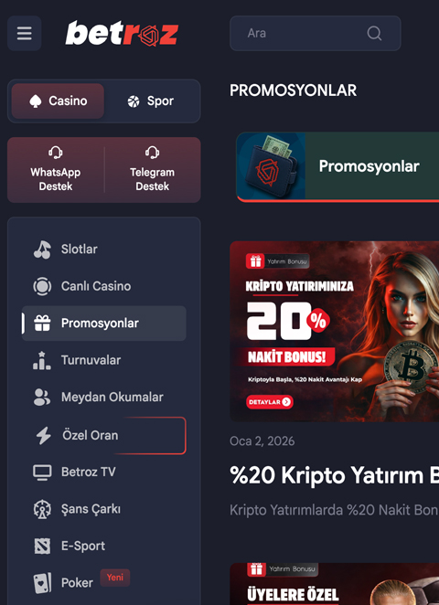 Betroz giriş görsel alanı